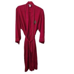 Natori ll Vintage Red Crested Robe Size S
